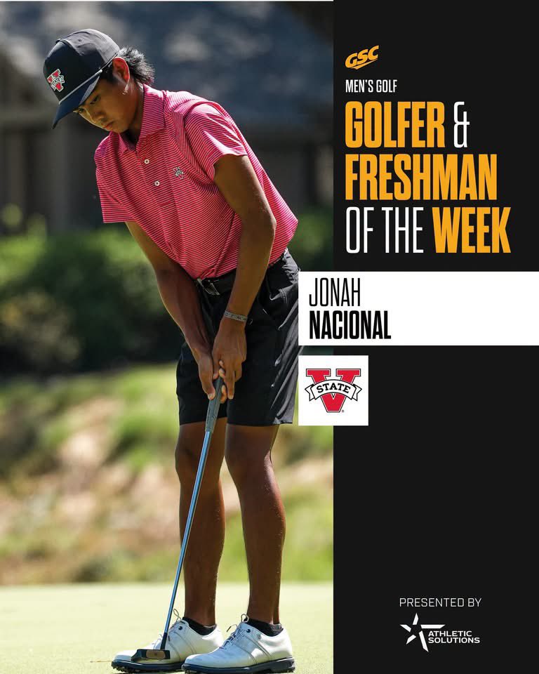 VState_Golf's tweet photo. GSC Golfer and Freshman of the Week🔥

#GOBLAZERS🔥 | #BlazerGolf https://t.co/uyPMHZGmMs