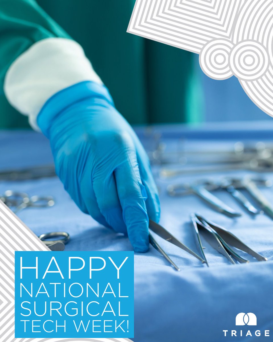 TriageStaff's tweet photo. Happy National Surgical Technologists Week to the surgical techs who keep procedures moving and patients cared for every day. We see the skill you bring to the table—literally.

#SurgicalTechWeek #SurgicalTechnologist #TravelSurgicalTech #TriageStaffing https://t.co/h7CBkq5R3f