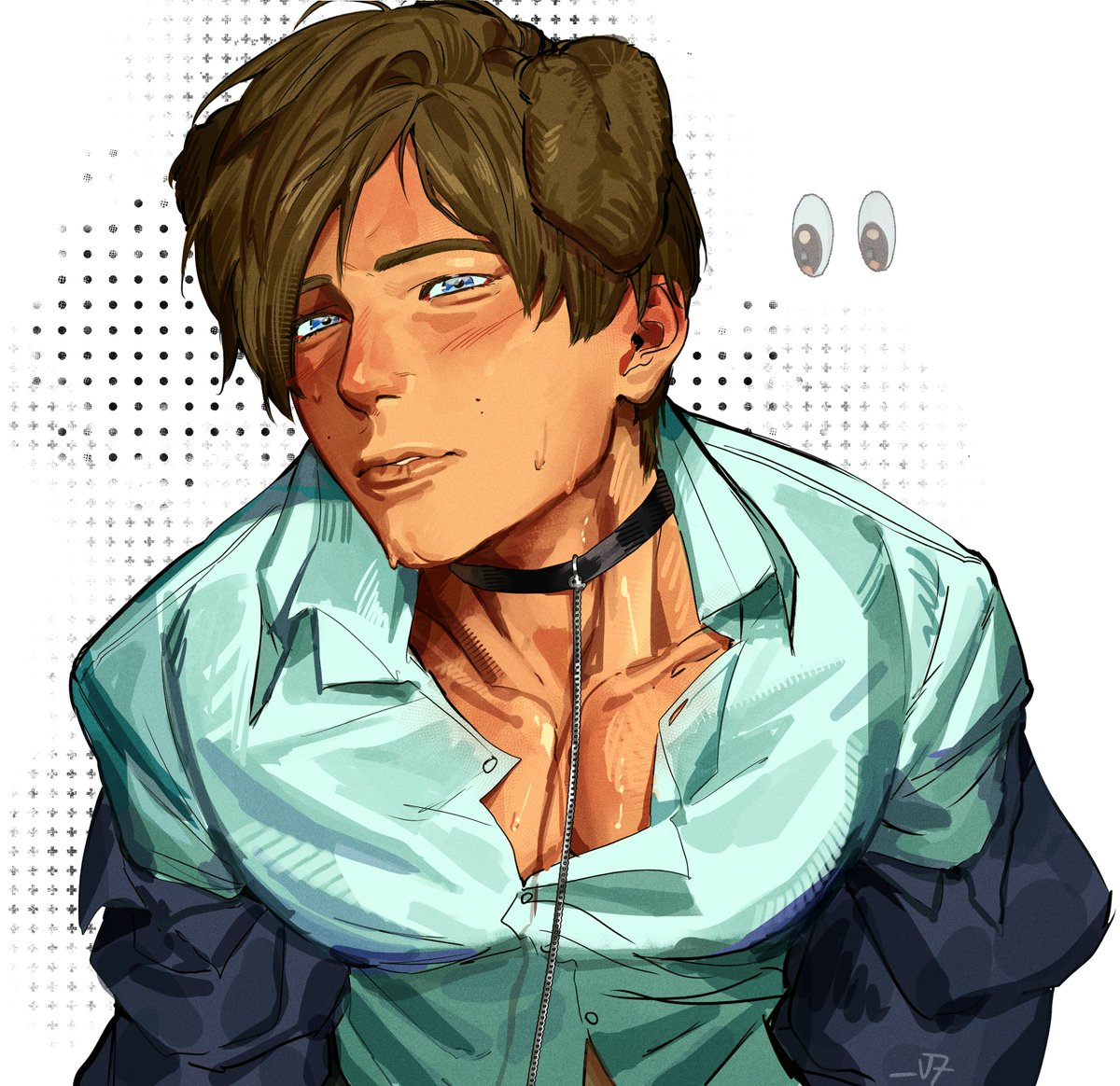 _v7undead's tweet photo. the difference between leon and a dog is that he's taller https://t.co/tufAt80d2c