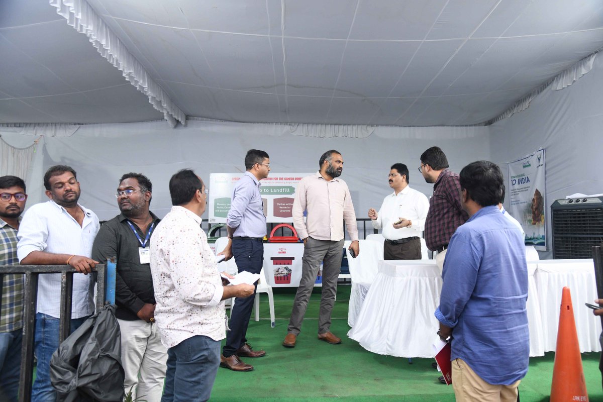 GHMCOnline's tweet photo. Commissioner Inspects Ganesh Immersion Arrangements at NTR Marg & Tank Bund

GHMC Commissioner Sri R.V. Karnan, IAS, along with Zonal Commissioners of Golconda & Khairatabad, ASP, GHMC, and Additional Commissioner (Sanitation), inspected arrangements at NTR Marg and Tank Bund for tomorrow’s Ganesh idol immersion.

The Commissioner directed officials to ensure seamless inter-departmental coordination, adequate facilities for devotees and procession participants, and round-the-clock sanitation. Sanitation teams were instructed to promptly clear waste and immersion-related debris and maintain cleanliness along procession routes and immersion points.

Officials were directed to complete all arrangements on priority and ensure a safe, smooth and hassle-free immersion programme for the public.

#GHMC #GaneshImmersion #NTRMarg #TankBund #SwachhGHMC

@TelanganaCMO @IPRTelangana @jayesh_ranjan
@TelanganaCS @ZC_Charminar @CommissionrGHMC
@ZC_Khairatabad @ZC_Secunderabad @ZcGolconda
@ZC_Charminar @ZC_RAJNGR @ZC_Shamshabad