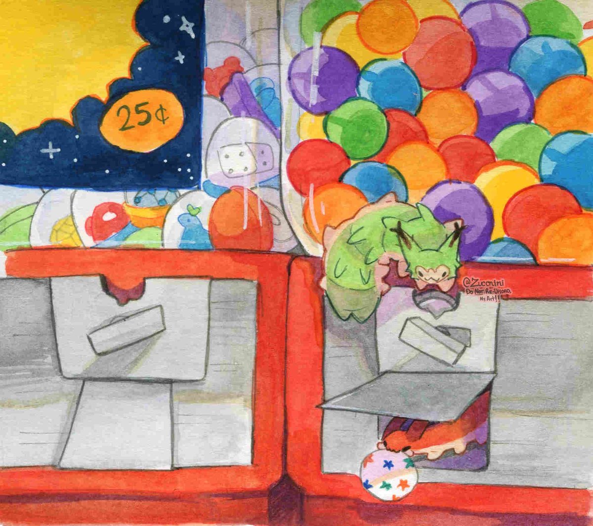 zuccnini's tweet photo. [oc] Gumball machine, 2025 https://t.co/gxZXL44oE4