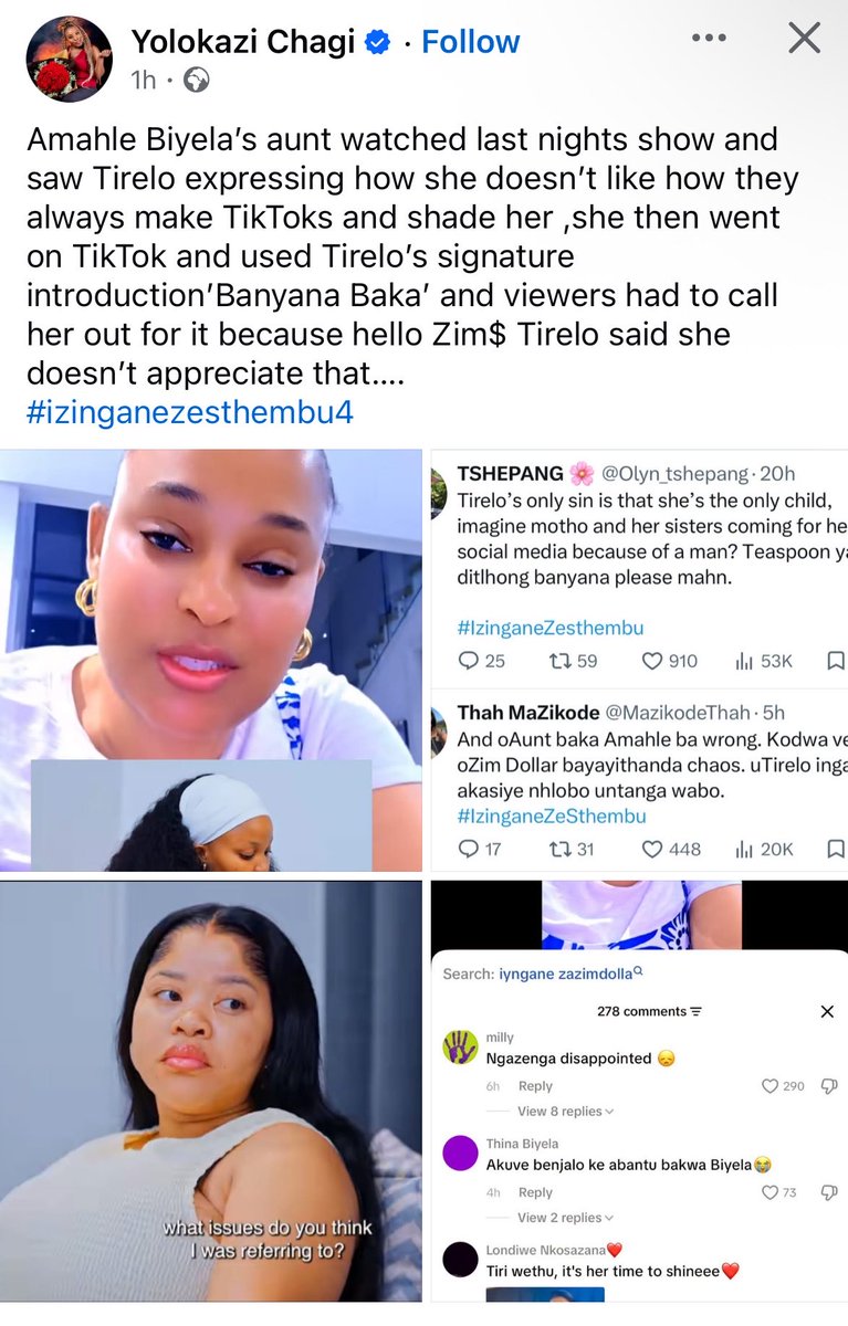 NyakegoMaponya's tweet photo. Nah I’m really starting to believe Amahle and her family are horrible people, Tirelo was raising serious issues btw https://t.co/WzzvSeTAt0