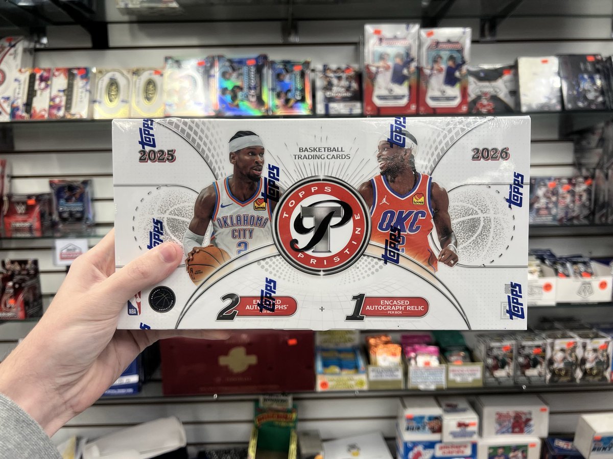 BUSportsCards's tweet photo. NEW PRODUCT
2025-26 @Topps Pristine Basketball
- 2 autos + 1 auto relic
#Topps #toppsbasketball #toppscards #HobbyShop #BatterUpCards https://t.co/MHp7wAMK6e