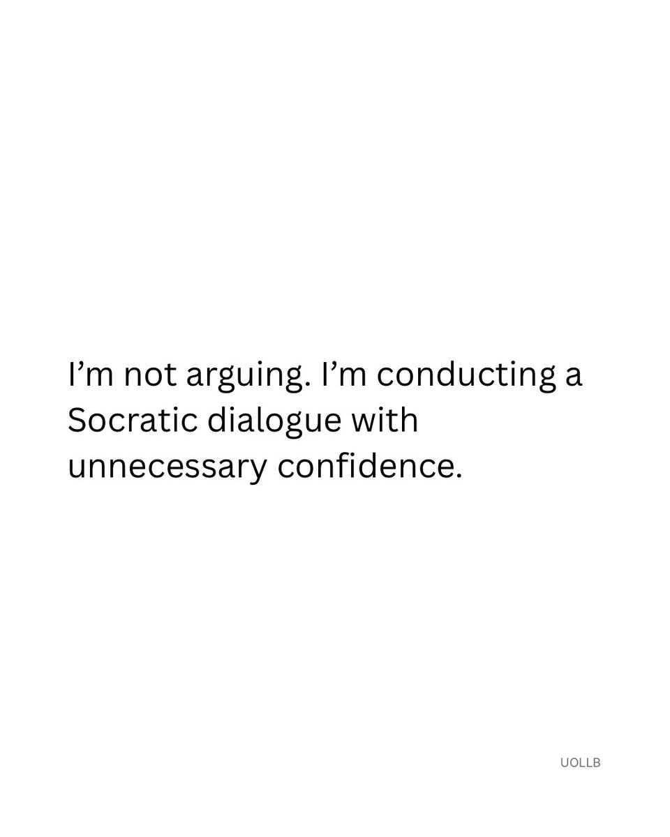 uollaws's tweet photo. Law students love to engage in inner monologues and argue with themselves. https://t.co/5ES7jKFHV5