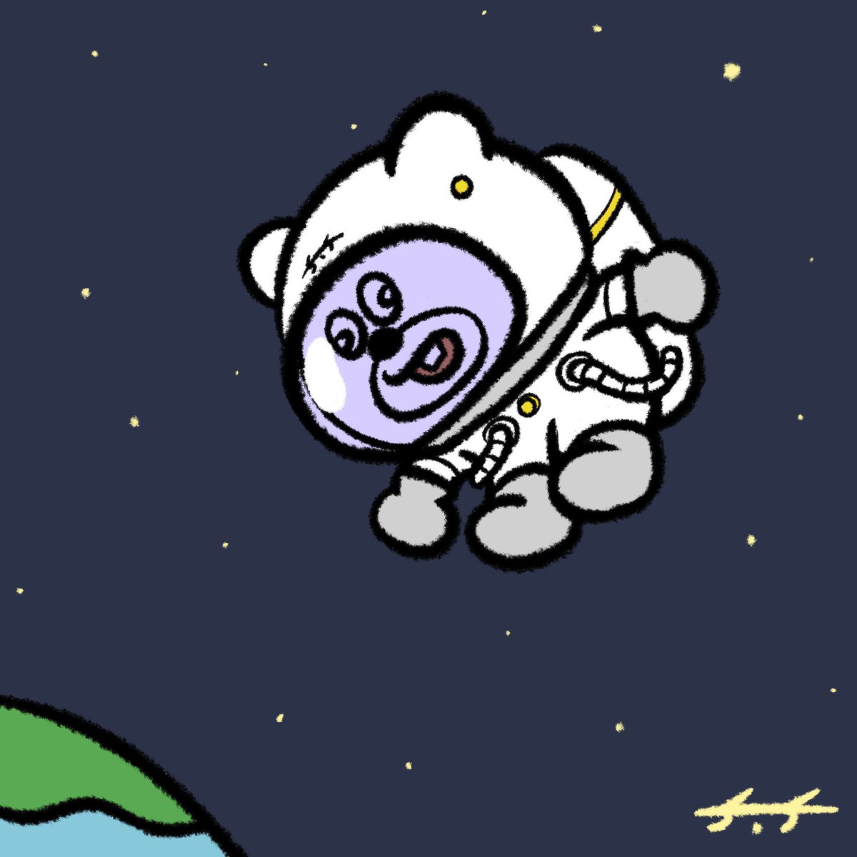 attsuu02's tweet photo. 🐻‍❄🪐

 #イラスト #ゆるい絵 #ゆるいイラスト
 #illustration #おえかき https://t.co/n7L8IeOQ1f