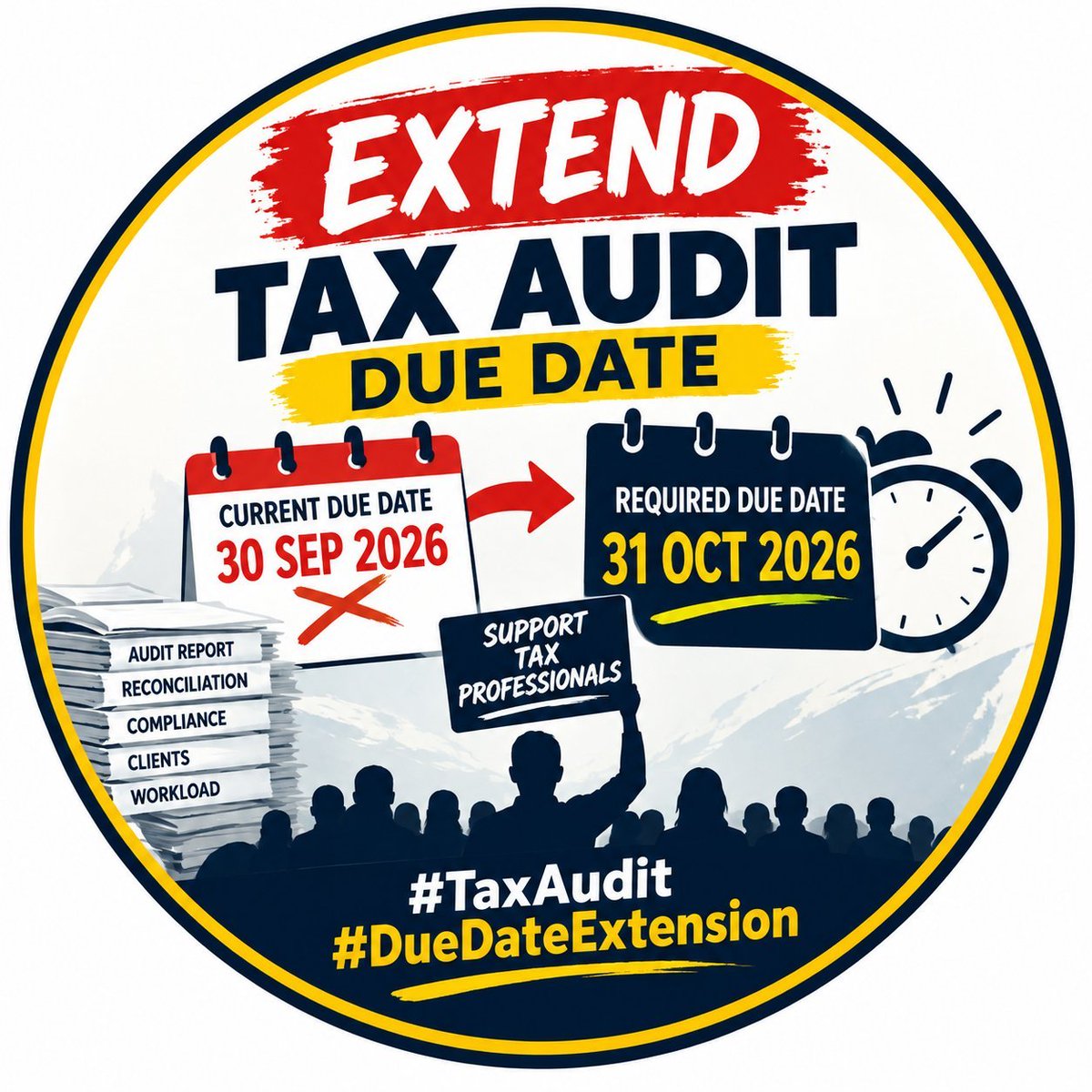 Rajankumar78617's tweet photo. #TaxProfessional का गुस्सा दिन-ब-दिन बढ़ता जा रहा है मैं एक बार फिर देश के @FinMinIndia से रिक्वेस्ट करता हूं कि बिना किसी वजह के #TaxAuditReport एक्सटेंशन देने में देरी न की जाए सही समय पर एक्सटेंशन देना ही सबसे अच्छा ��रीका है @nsitharaman Please 🙏 #ExtendTaxAuditReport https://t.co/52ivYiTO1m