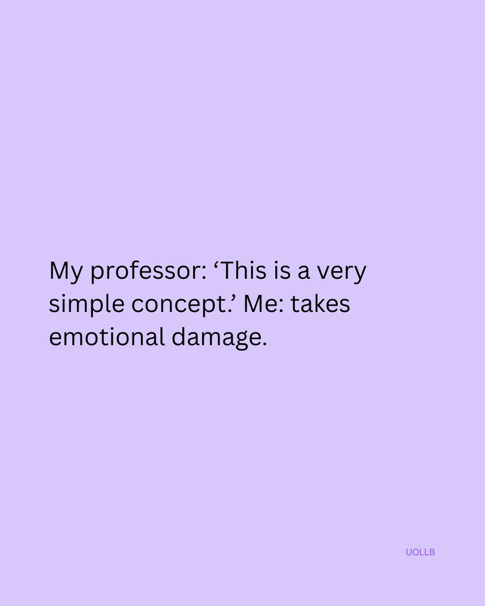 uolllb's tweet photo. Law professors only think from their own perspective. They have forgotten what it is like to be law students and expect you to know as much as they do. https://t.co/MgjOF71WvT