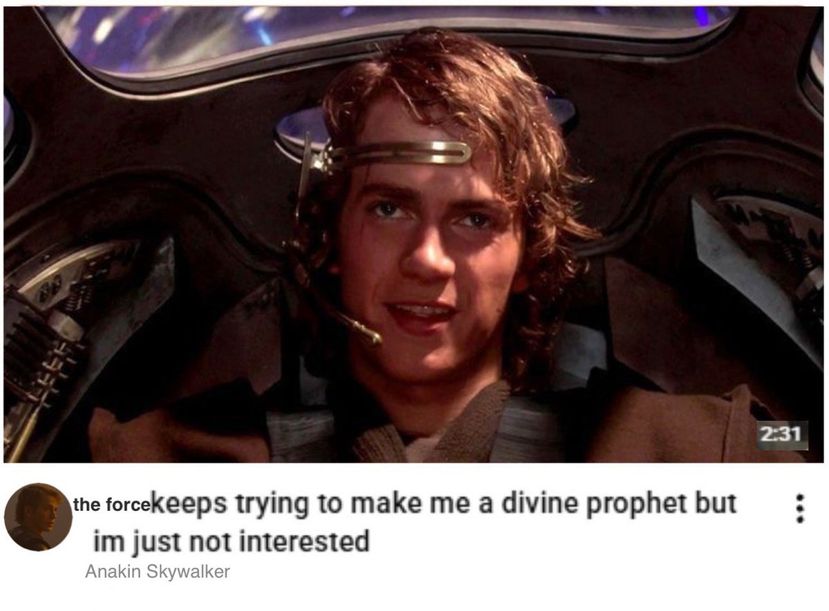 skywalkeryaoi's tweet photo. if anakin skywalker had a youtube channel: https://t.co/WgR23hePtA