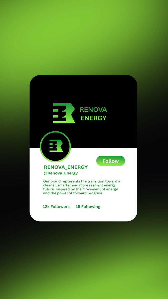 Godly_Dee's tweet photo. Renova Energy ®️ Branding https://t.co/sB8mpziQC2