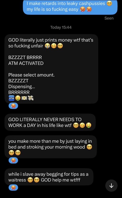 manScammequin's tweet photo. never working in my life bc being 18 is too triggering for grown ass men ✨

manscam beta findom catfish https://t.co/3MAQ72zn3N