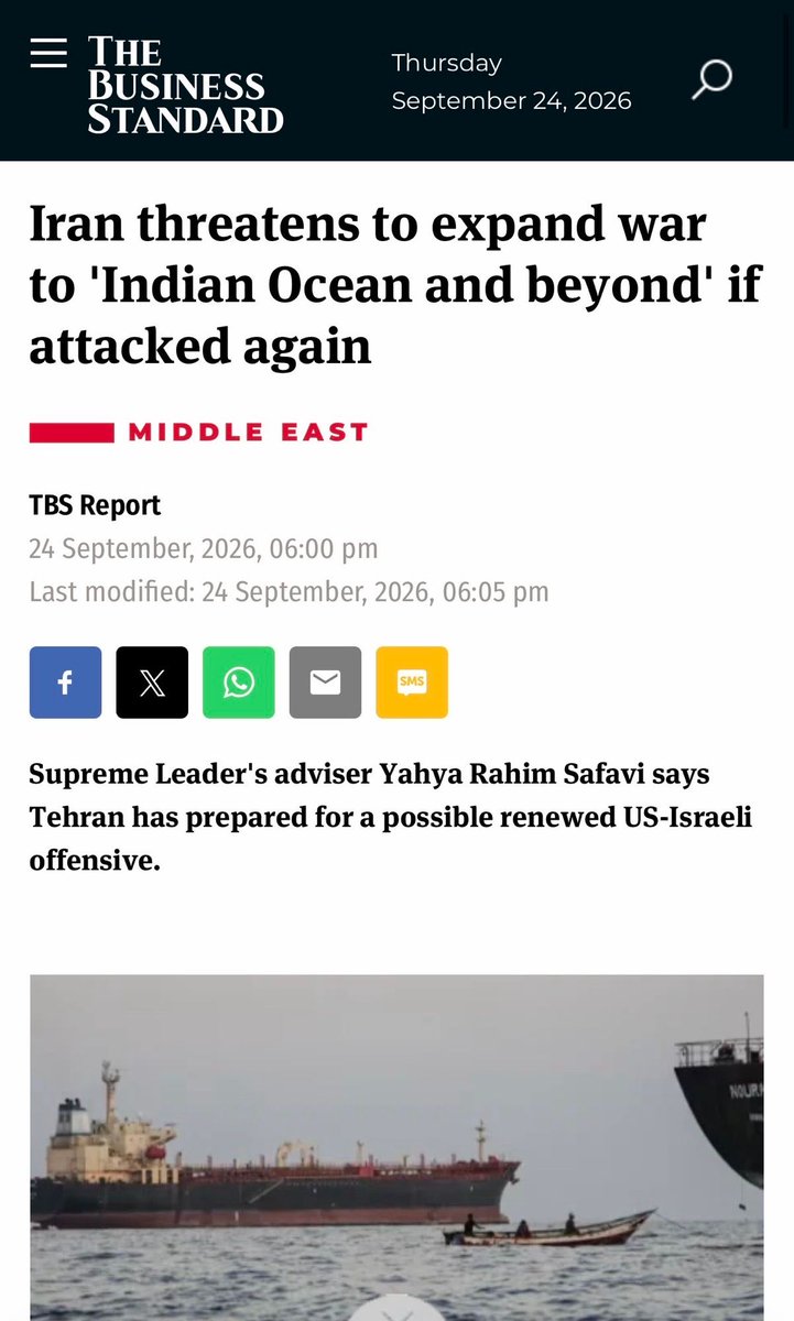 WSOSToken's tweet photo. 🚨 THE ENERGY WAR COULD GET MUCH BIGGER.

Iran is now warning that renewed attacks could expand the conflict beyond Hormuz and the Red Sea into the Indian Ocean. 

Think about the geography:

Hormuz → Red Sea → Bab al-Mandeb → Indian Ocean

These aren’t random locations.

They’re arteries of global energy and trade.

This is exactly why WSOS is being built around something the world is being forced to understand again:

Energy security is national security.

October 7 is approaching.

See what we’re building → https://t.co/juAc0iz5FN

And if you want $WSOS, use the official Coinbase button on our website — don’t search the ticker.