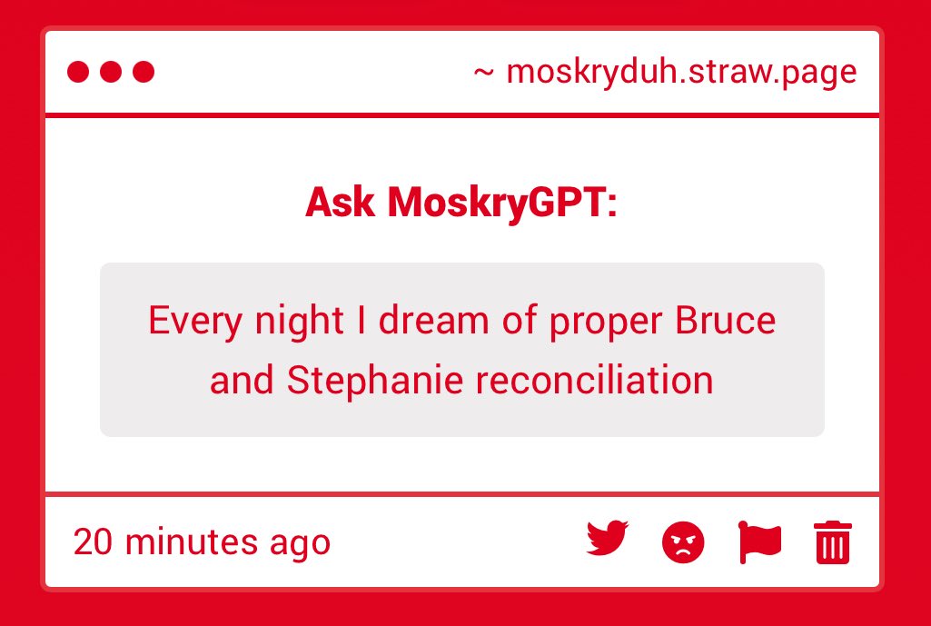 Mmimiskry's tweet photo. Bruce should beg for Stephanie’s forgiveness and give her like 500k dollars to compensate for being an asshole 
Also she should slap him again https://t.co/ob6FIM5TNp