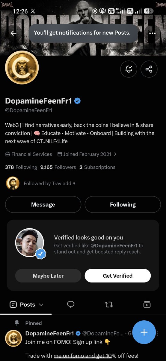 Tseroje's tweet photo. @travladd @DopamineFeenFr1 Im here boss. Excited for greater things ahead! https://t.co/V28aGZnJk2