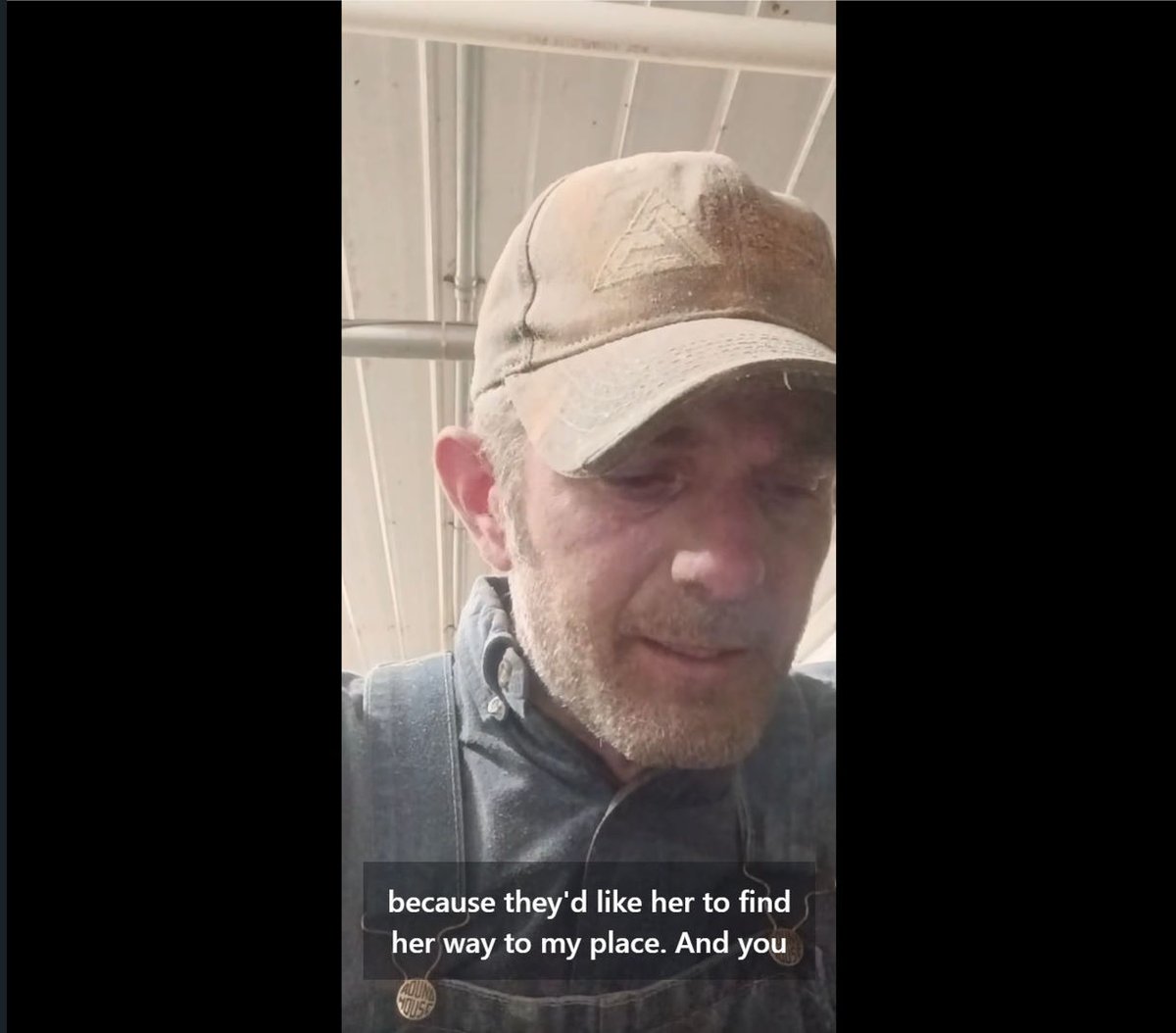 Ravious101's tweet photo. THIS IS HEARTBREAKING and it should make every single patriotic American absolutely PISSED OFF. 
Look at this face. This is Tristan Swartz from Doing It Wrong Dairy out in Gilman, Wisconsin. He’s a multi-generational independent American farmer milking 50 cows the old-school way. He’s out there working his hands to the bone, 80+ hours a week, trying to keep a traditional way of life alive.
And what does he get for it? Squeezed out by a corrupt, broken system.
He completely exposes the absolute disaster facing our food supply. Small family farms aren't failing because our farmers got lazy. They are being intentionally suffocated by a government-backed "cheap food policy," insane regulatory overreach, and corporate Big Ag monopolies that fix the prices to line their own pockets while driving real Americans into bankruptcy.
We are losing roughly 50 farms a DAY in this country. Think about that! The literal backbone of America—the people who feed us—are being driven into the dirt by corporate globalists and corrupt politicians from both sides of the aisle who don't give a damn about rural communities.
The system wants everything corporate, automated, and hyper-regulated so they can control the entire supply chain. Tristan’s caption about a neighbor's animal finding its way to his place shows what's left: small, hardworking communities being forced to band together just to survive the collapse.
Wake up, America! If you eat food, you need to be furious about this. When the family farm dies, American self-reliance dies with it. We need to stop relying on big-box corporate grocery cartels, fight back against tyrannical agricultural regulations, and start buying directly from the men and women who sweat over this land.
Enough is enough. Stand up for our farmers.
