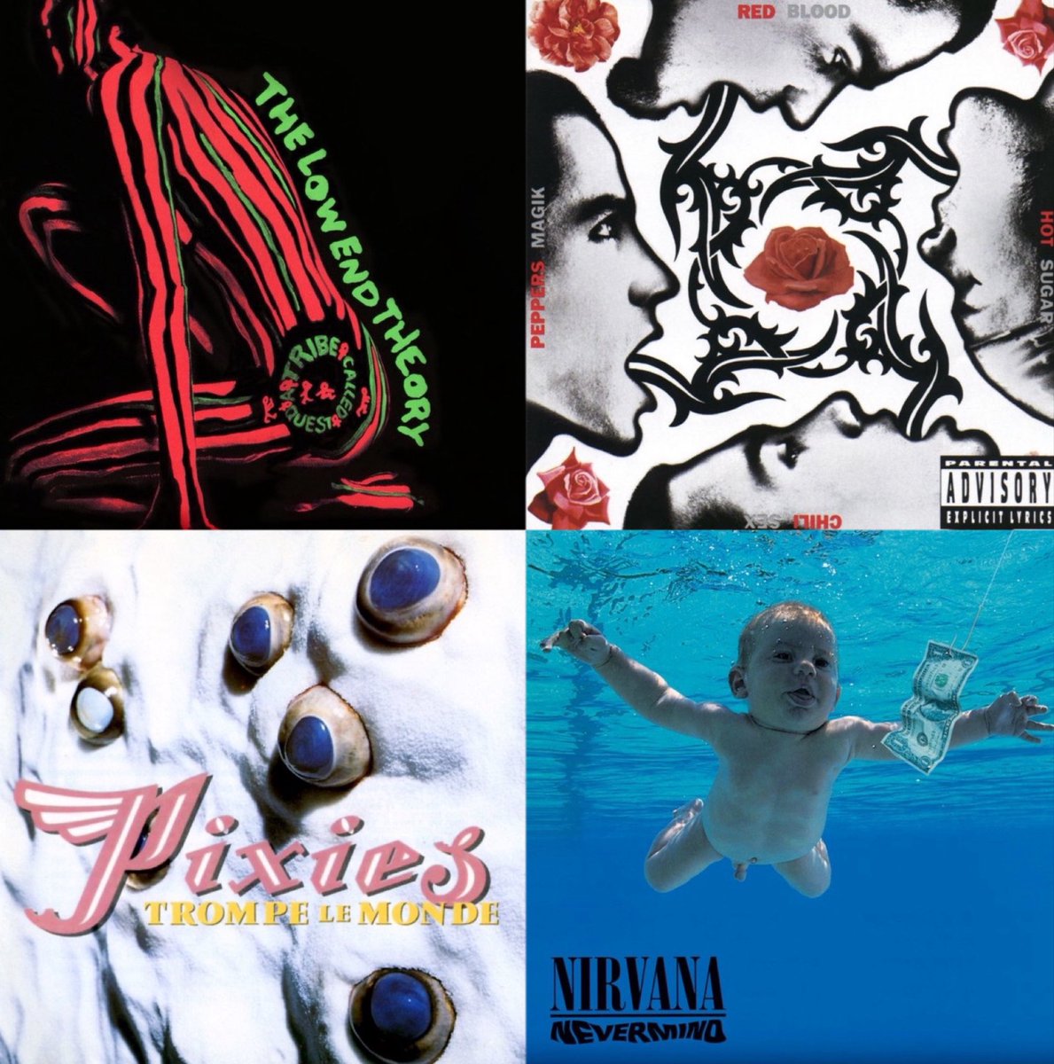 SVG__Collection's tweet photo. September 24, 1991, 35 years ago today, was an absolutely insane day for music releases. https://t.co/XVKTAunxSe