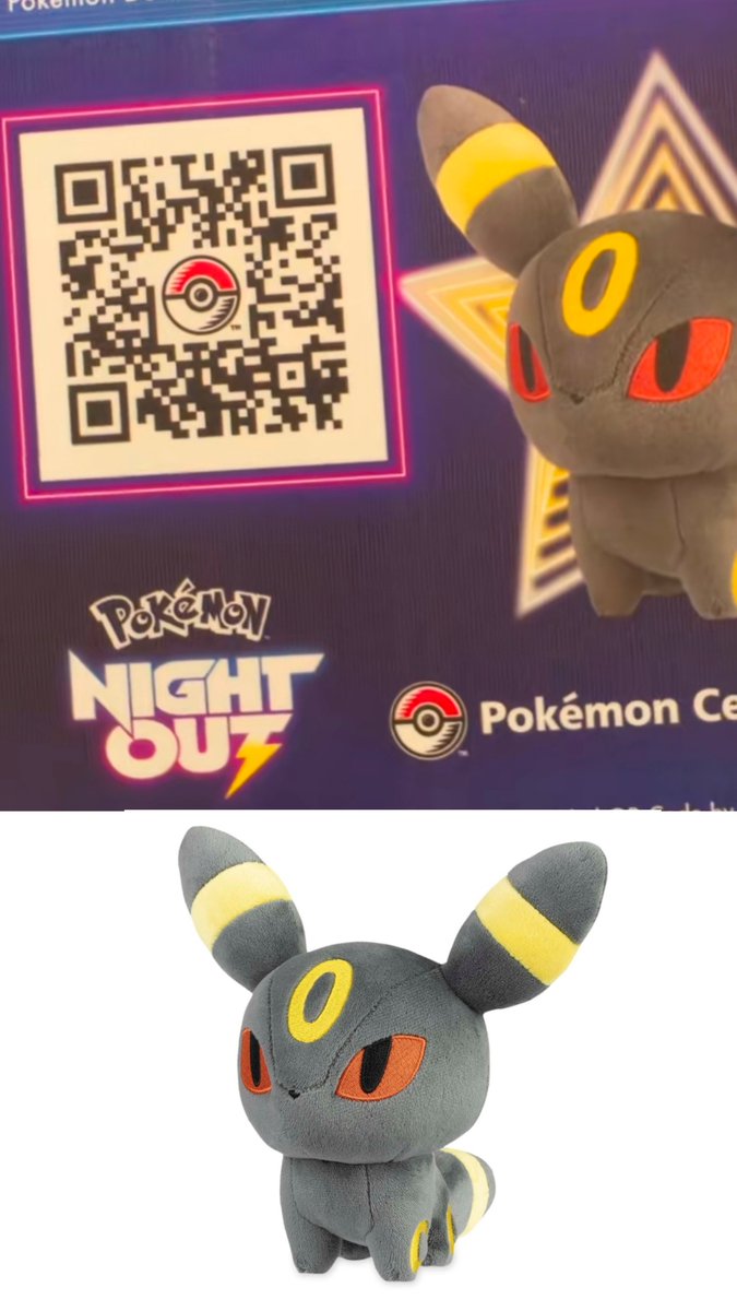 resellingnews's tweet photo. Free Umbreon Plush from Pokémon Center

Through September 27, 2026, use the QR code below to opt in to Pokémon email marketing, and you will receive a code that you can use to redeem for one Umbreon Pokémon Dolls Plush at Pokémon Center.

Link from QR code:
https://t.co/0oL2QaNlME

Must opt in with a valid email address using the provided QR code by September 27, 2026, at 11:59 p.m. PDT, while supplies last. Limit one code per email address. Your code will be emailed to you within a week of you opting in. Offer only valid for US addresses.
