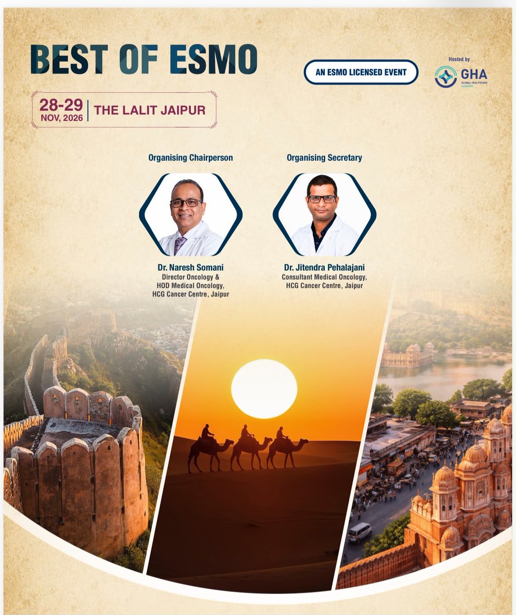 DrNSomani's tweet photo. Join us for official licensed conference of essence of European Society of Medical Oncology 2026 https://t.co/jK2An8jX0P
