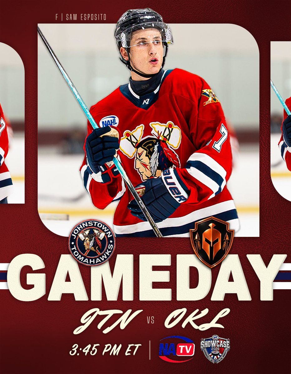 TomahawksHockey's tweet photo. Thursday Matinee π
π Oklahoma Warriors
π NSC Super Rink - Blaine, MN
β 3:45PM ET
π» https://t.co/2wqMrGsSan
#LetsGoHawks https://t.co/WmsMey01mu