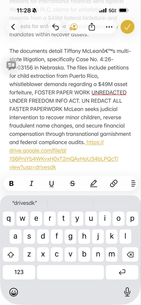 JacobSmithvuuq's tweet photo. whom it may concern and emergency demand and notice of international child abuse located in Puerto Rico by Wilson Rodriguez

I am writing regarding Case No. 4:26-cv-03156 in Nebraska and the related multi-state litigation details.

Please find the relevant files attached for your review via the following link: https://t.co/timejAMGRT

Pursuant to the Freedom of Information Act, I am formally requesting unredacted foster care paperwork. Furthermore, I am seeking judicial intervention to address the following matters:

  - THE DEMAND TO DISSEMINATE ALL FOSTER RECORDS AND BIOLOGICAL CHILDREN RECORDS, AND NO LONGER REDACT INFORMATION THAT IS BEING USED TO SECRET INTERNATIONAL MINOR CHILD HUMAN TRAFFICKING, AND THEY CONTINUED TO ACTION OF THESE FILES, HAS THE APPEARANCE OF COMPLICITY WITH A CRIME
The recovery of minor children from Puerto Rico
  - Whistleblower demands concerning the $49M asset forfeiture
  - The reversal of fraudulent name changes
  - The securing of financial compensation through transnational garnishment and federal compliance audits

Thank you for your attention to this matter. I look forward to your prompt response.

Sincerely,

Tiffany McLean

Please excuse all information as this was used with AI and when under a concussion

The documents detail Tiffany McLeanâ€™s multi-state litigation, specifically Case No. 4:26-cv-03156 in Nebraska. The files include petitions for child extraction from Puerto Rico, whistleblower demands regarding a $49M asset forfeiture, FOSTER PAPER WORK UNREDACTED UNDER FREEDOM INFO ACT. UN REDACT ALL FASTER PAPERWORK McLean seeks judicial intervention to recover minor children, reverse fraudulent name changes, and secure financial compensation through transnational garnishment and federal compliance audits. https://t.co/timejAMGRT