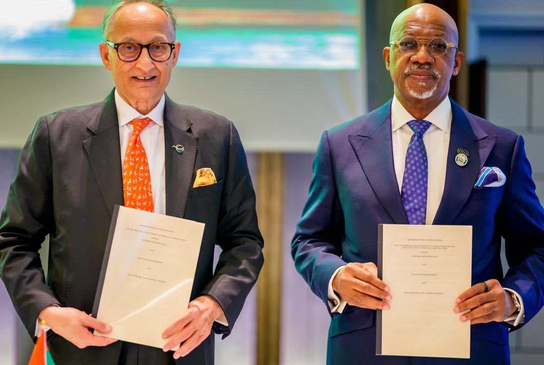DapoAbiodunCON's tweet photo. We have taken another significant step towards unlocking the economic potential of Ogun State with the signing of Memoranda of Understanding with DP World MEA FZE for the development of the Gateway Deep Sea Port and the Ogun State Blue Marine Special Economic Zone.

The projects, witnessed by our President, His Excellency Asiwaju Bola Ahmed Tinubu, GCFR, in Paris, France, are expected to attract more than $7 billion in initial investment and create over 50,000 direct jobs, while opening new opportunities in manufacturing, logistics, maritime services, exports and other sectors.

The Gateway Deep Sea Port in Ogun Waterside will be integrated with a proposed 10,000-hectare Blue Marine Special Economic Zone and connected to other strategic infrastructure, including the Lagos-Calabar Coastal Highway and our Gateway International Airport.

For us, this is about much more than building a port. We are creating an integrated economic corridor capable of connecting Ogun State’s productive capacity to markets across Africa and the rest of the world.

We appreciate President Tinubu for the leadership and federal support that have helped move this long-standing vision closer to reality. We equally commend the Federal Ministry of Marine and Blue Economy, the Nigerian Ports Authority and all our partners for their commitment.

Under our Building Our Future Together agenda, we remain committed to attracting investments, creating jobs and positioning Ogun State as a leading industrial, logistics and investment destination.
