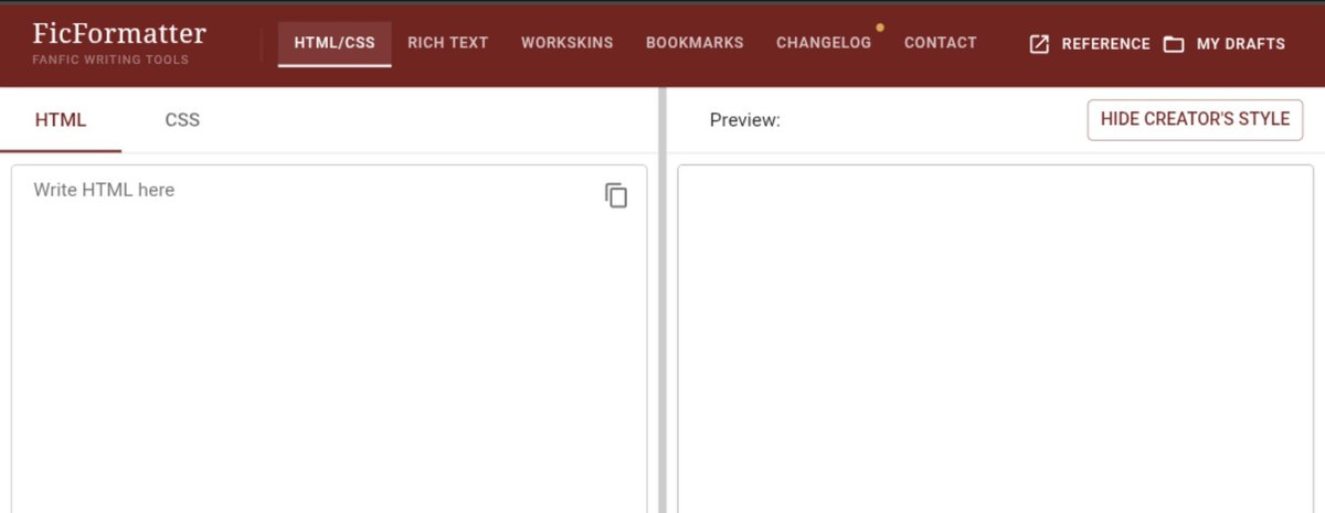ittakes2tomango's tweet photo. AO3 people who use CSS/HTML (for work skins): I just learned about this site that lets you see how your CSS/HTML is working IN REAL TIME so you don't have to keep going back and forth on AO3 to see if your code is working!! Thank you u/baeda2 on reddit!!

https://t.co/ZIhLftdvht https://t.co/DGgTIiPtrJ