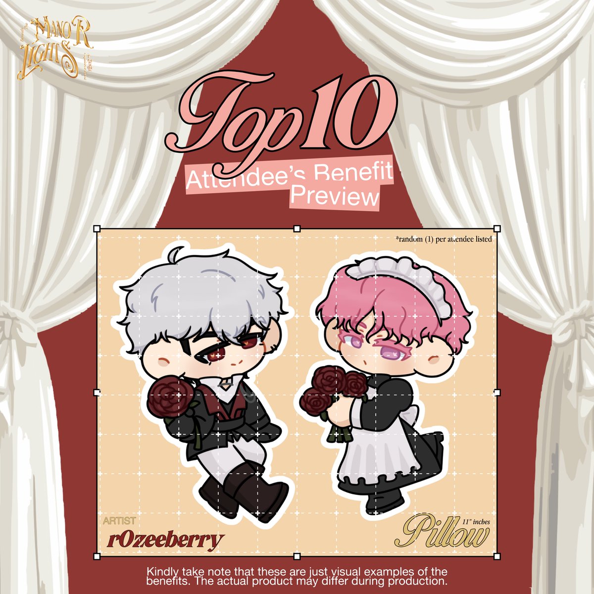 geungforu's tweet photo. 【 𝐀 𝐓𝐇𝐀𝐍𝐊 𝐘𝐎𝐔 & 𝐂𝐎𝐍𝐆𝐑𝐀𝐓𝐔𝐋𝐀𝐓𝐈𝐎𝐍𝐒 𝐅𝐑𝐎𝐌 𝐓𝐇𝐄 𝐌𝐀𝐍𝐎𝐑 】

Your prompt reply to the event’s onsite invitation has guaranteed you a gift from the young master! As a way of showing appreciation, your purchased kit shall include you a 𝗿𝗮𝗻𝗱𝗼𝗺 𝗽𝗶𝗹𝗹𝗼𝘄 from the displayed preview!

And indubitably, your benefaction wouldn't have been possible without the talented hands of @r0zeeberry who designed the adorable chibis of the two lovers. We extend our deepest gratitude to this phenomenal artist!

━━ ❤️🩷 (TOP 10 ATTENDEES)
@NezzyPLLIsetsky
@Cynth_0904
@min_theneko
@xtrid_
@green___dreams
@jojeongja07
@bushu_exe
@AsterumKumo1616
@Littlefebelle
@0109kite

#BeneathTheManorLights
#EunbyCSE
#허티