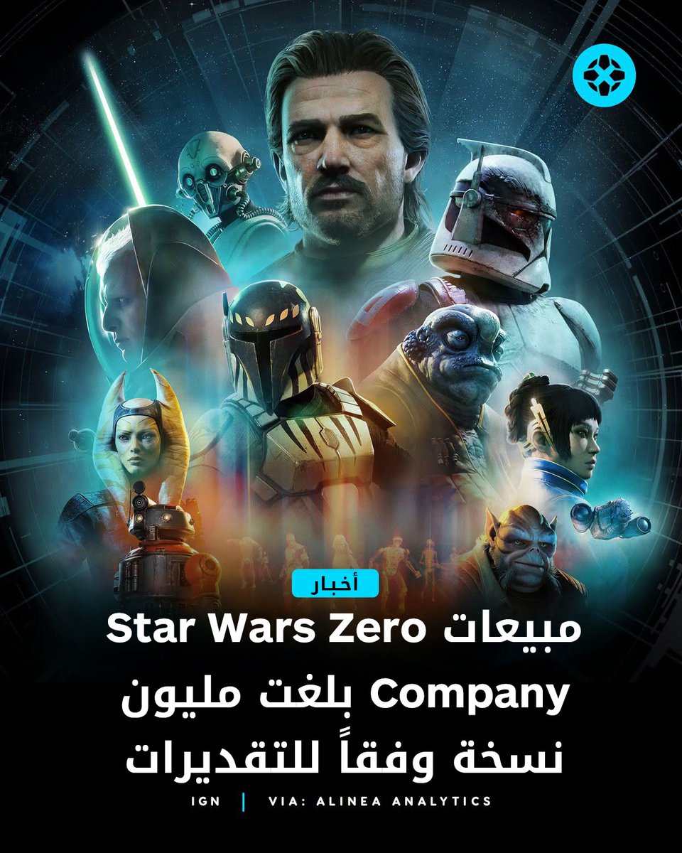 IGNme's tweet photo. تشير التقديرات إلى أن Star Wars Zero Company باعت مليون نسخة، جاءت غالبيتها من Steam، بإيرادات تُقدّر بنحو 50 مليون دولار منذ إطلاقها الشهر الماضي. ⚔️🎮
للمزيد: https://t.co/H5ZHfNZUWB
#StarWars #ZeroCompany https://t.co/BWlPkIRBOM