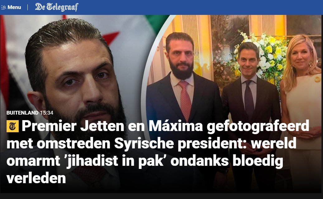 VBraeckenssieck's tweet photo. Wat een, in mijn ogen, immens schoelje. Je gaat dus trots op de foto met een oorlogsmisdadiger van de eerste categorie, een onmenselijk stuk vuil dat zijn weerga niet kent. Beseffen deze twee, ook weer naar mijn mening, volslagen idioten niet dat dit gezamenlijke wangedrag afstraalt op de Nederlandse bevolking, op het imago van Nederland wereldwijd? Wat een blamage. #oorlogsmisdager #Jetten #Maxima