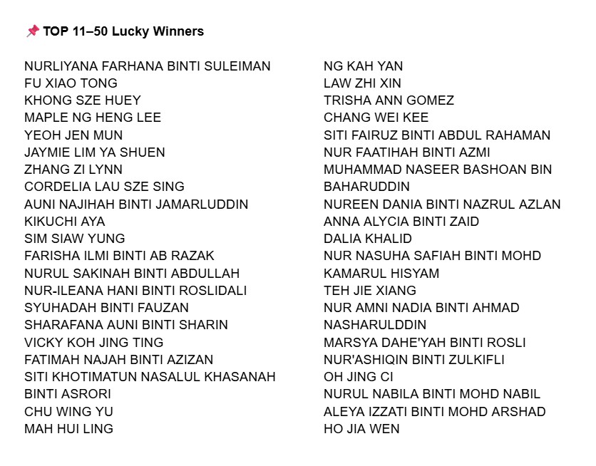 in2it_cosmetics's tweet photo. We sincerely apologies for the duplication in the winners list. After reviewing the list, we have made the necessary replacement and updated the list accordingly. https://t.co/e8U17T79np