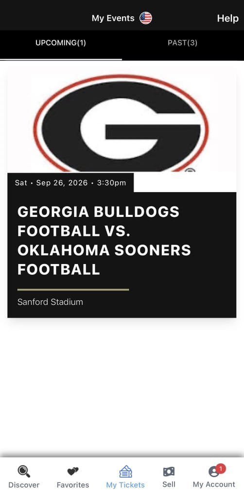 max_m1253's tweet photo. Georgia Bulldogs vs Oklahoma Sooners — TICKETS FOR SALE

🏟️ Sanford Stadium
📅 Sept. 26, 2026 | 3:30 PM
🎫 3 Tickets Available
📍 Section 131 | Row 27

DM if interested. https://t.co/t24eRaIMfU