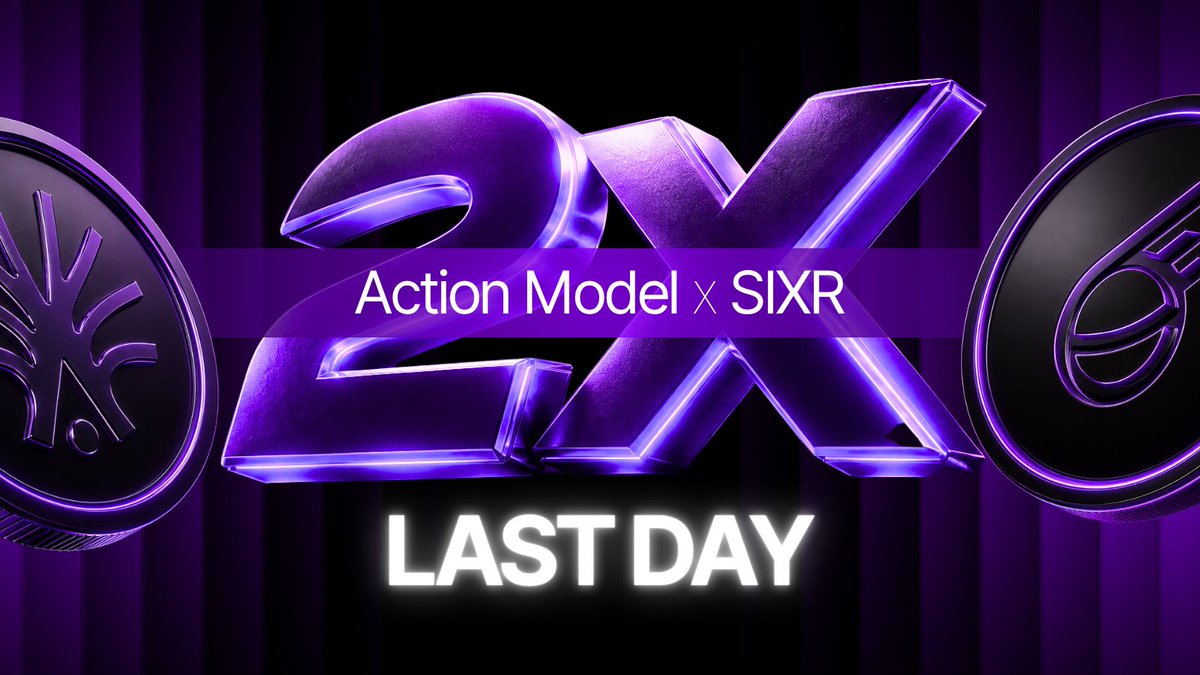ActionModelAI's tweet photo. Chasing a share of the $100K SIXR reward pool? Tomorrow is your last day to earn 2X POINTS. 👾

@SIXR_cricket tasks on ActionFi are still worth double points through Friday.

That means one final day to stack extra points, climb the leaderboard, and strengthen your position before the boost ends.

And remember: 75% of the $100K reward pool is allocated to the top 200 users on the leaderboard.

Tomorrow is the final push.

2X points. One day left. Make it count. 

Go take action.