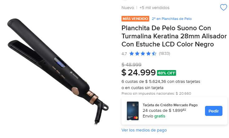 Finanzasbyjess's tweet photo. Planchita de Pelo Suono re Barata en Mercado Libre✅

Queda a $24.999 y si usan un cupón a menos 😍
Les dejo la publicación para que se la pidan, llega mañana.
https://t.co/gQSOYBeEmF 👈🏻 https://t.co/84Qu4TxBHk