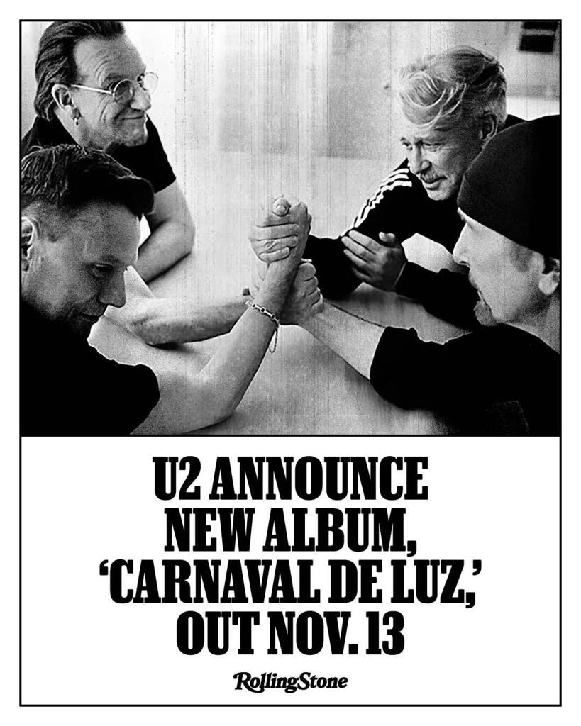 RollingStone's tweet photo. .@U2 will release their first album of new songs in nine years, the band announced today.

Details: https://t.co/sFIcJZj7K0 https://t.co/oZgwwj28Q2