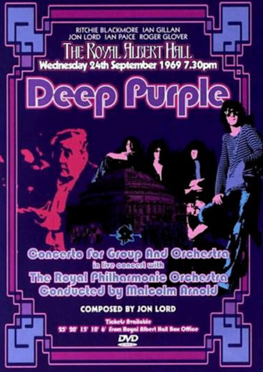 SusanMcEntyre1's tweet photo. 24 Sept 1969 : Deep Purple 💜 + the Royal Philharmonic Orchestra, conducted by Malcolm Arnold, tore it up live at London’s Royal Albert Hall. A proper rock meets classic moment in British music history. 🤘🎶 #DeepPurple #RoyalAlbertHall #RockAndOrchestra #1969 https://t.co/5IH8Ji2yGX