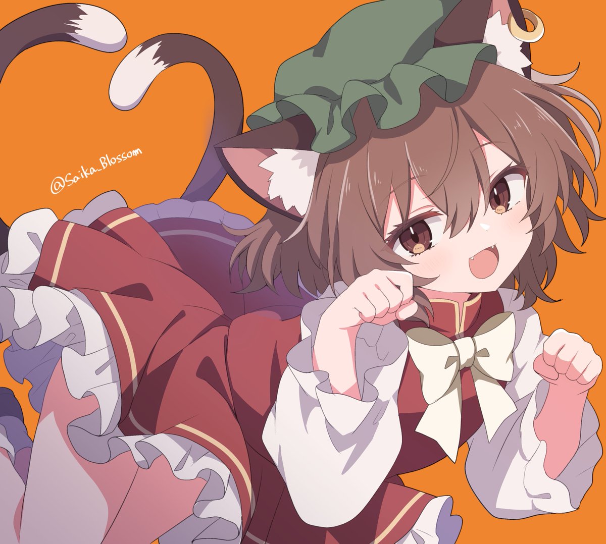 Saika_Blossom's tweet photo. ここで遭ったが百年目！
#東方Project
#橙 https://t.co/6LXMEdqM4i