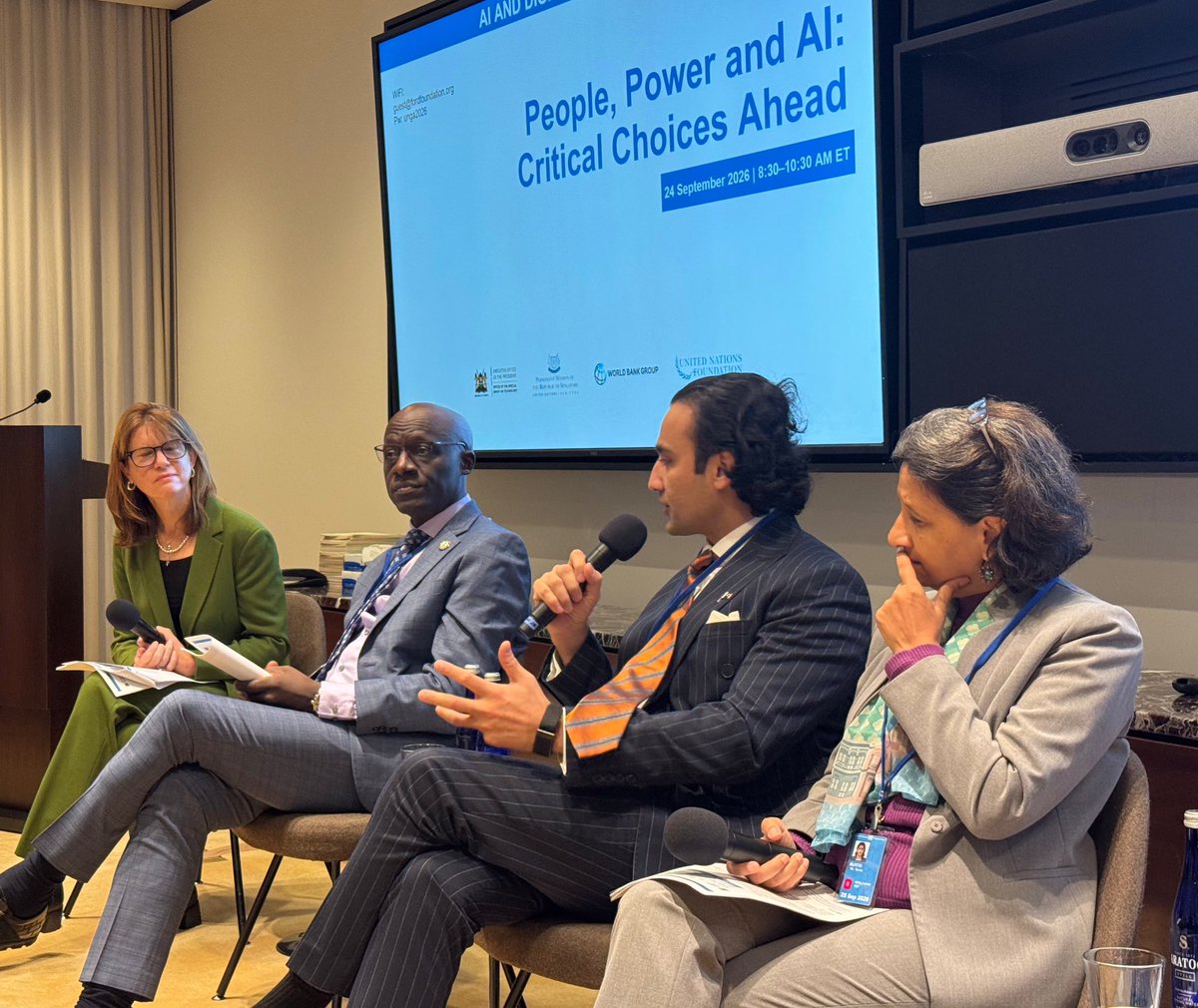 Bilalbinsaqib's tweet photo. This morning in New York, I joined the “People, Power and AI: Critical Choices Ahead” dialogue, convened by the United Nations Foundation during UNGA, to discuss what the AI transition will mean for societies, economies and developing countries, alongside leaders from the World Bank, Singapore, Kenya, the Gates Foundation and other global institutions.

AI is no longer just a technology conversation. It is becoming a conversation about power, opportunity and who gets to shape the next era of economic growth.