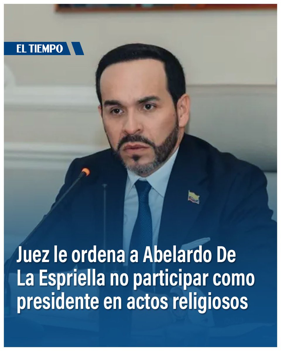 Jlmedina168's tweet photo. Le dieron su tate quieto... 
Un juzgado de Bogotá le puso límites Abelardo, Le ordenó abstenerse, de participar en actos religiosos q impliquen adhesión o identificación del Estado con una confesión.
https://t.co/nmWR2qEI08… https://t.co/YvcVI2rOrS