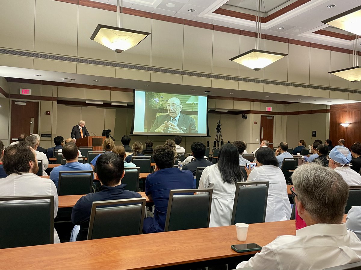 DeBakeyCVedu's tweet photo. Today at Grand Rounds, we were honored to welcome Dr. Joseph Coselli for the 18th Annual DeBakey Lecture. He presented “Cardiac Surgery in Houston and its Contributions to the Specialty.”

Watch it here: https://t.co/ZdoPSDc0fk
#DeBakeyCVEdu #GrandRounds #CardiacSurgery https://t.co/IPb1EyVNHs