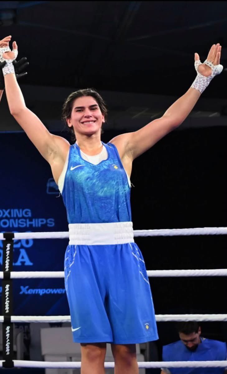 NOCKOSOVO's tweet photo. 🥉🇽🇰 Donjeta Sadiku wins European bronze!
A semifinal loss to Kristina Kuluhova sees Sadiku secure bronze at the European Boxing Championships in Sofia.
Congratulations, Donjeta, coach Marjolla Sallauka and the Boxing Federation of Kosovo! 👏
#KosovaBoxing #EuropeanBoxing https://t.co/RjTNjZ3CJ4