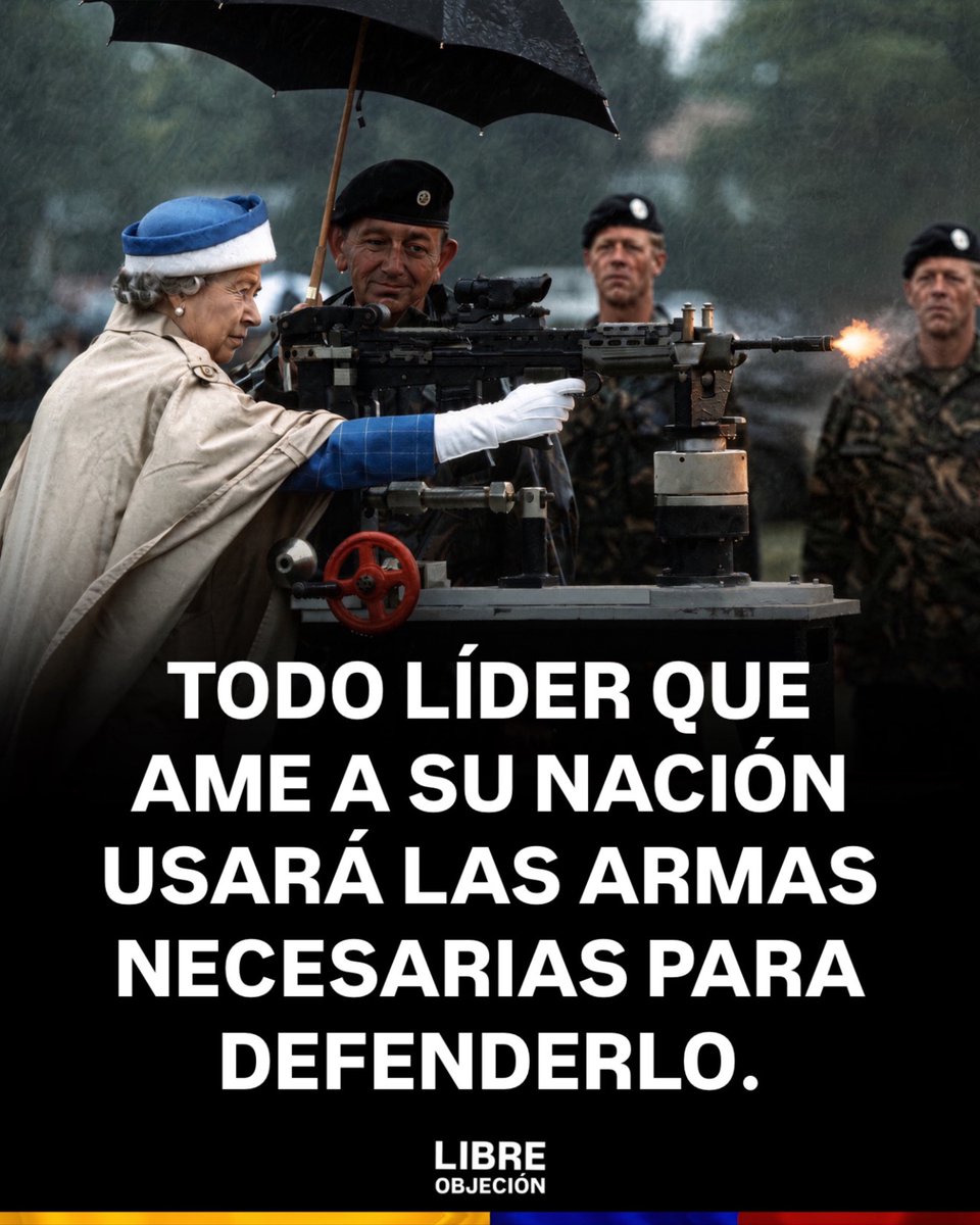 libre_objecion's tweet photo. 🇨🇴🇬🇧🧐| ¡ASÍ DE SIMPLE! Abelardo de la Espriella como comandante supremo de las fuerzas armadas está legitimado para usar la fuerza del Estado contra los criminales. 

“Todo líder que ame a su nación usará las armas necesarias para defenderla”. https://t.co/PFDSYhdcw2