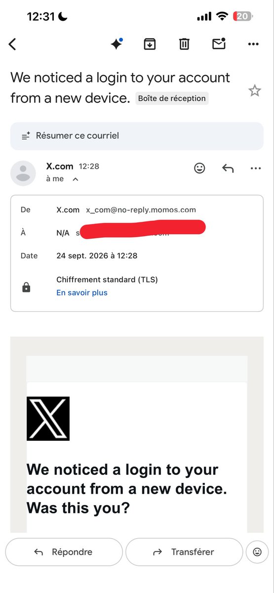 tonux_samb's tweet photo. Si on reçoit ce genre de mail, le réflexe c’est de regarder l’adresse mail de provenance. Sinon vous allez cliquer sur un lien et donner vos informations de connexion. Faites attention! https://t.co/yYu8R10226