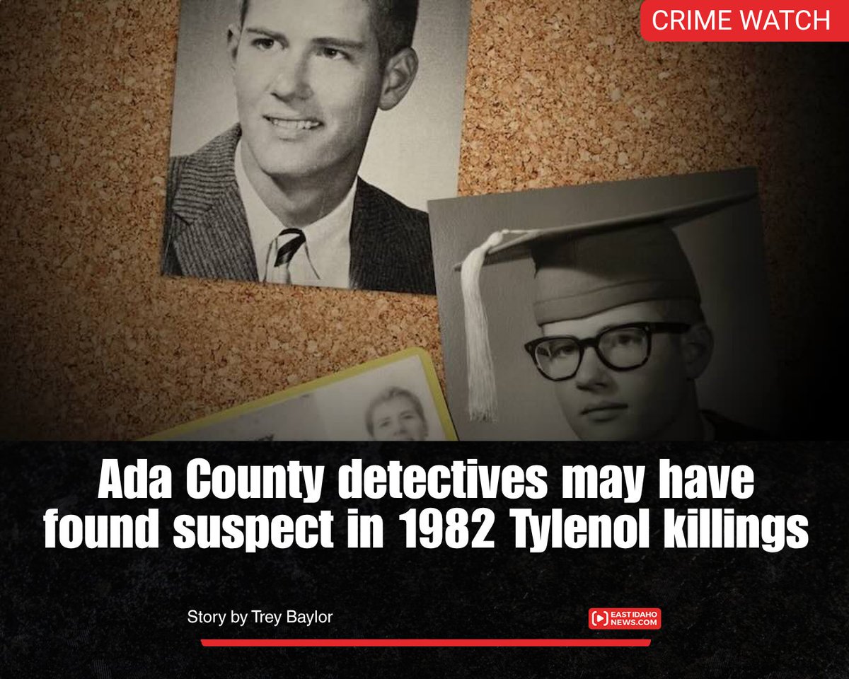 EastIDNews's tweet photo. A man who died in a Boise church in 1982 was known as the “Unknown Wanderer” for 43 years. Now investigators have identified him and uncovered evidence potentially linking him to the Tylenol murders.
https://t.co/6wuxXPzjjf
#EastIdahoNews #UnknownWanderer #TylenolMurders https://t.co/17PUbt2ZWx