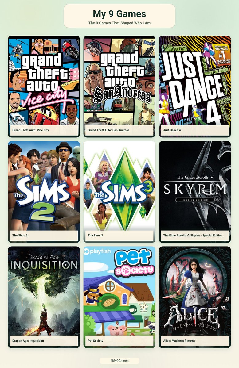 lobosimmer's tweet photo. yo + 9 juegos que me formaron https://t.co/1ftgCB2KQg