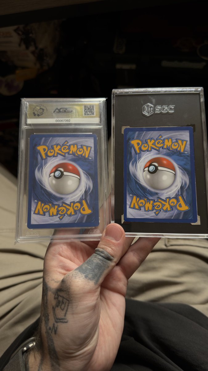 XxlNope's tweet photo. Anyone want these two for 415$, good cards to regrade

if not, I’m cracking them 🤷 

Charizard g lv x 

2004 e league winner-may Salamence 

@BUYSELLTRADETCG 
@CBCollectors
 @CorsairPoke 
@PokemonBST 
@CardboardBanger 
@FTC_MARKET 
@Scott_YaDigg https://t.co/12TFJkvFaE