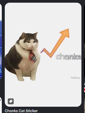 Bobonsol9's tweet photo. CHONKS has always been the cat version of STONKS.

STONK has a ton of cat coins paired with different stocks, but there still isn’t one main cat meme paired with STONK itself.

CHONKS is already a meme. Search it and you’ll find cat versions of STONKS that people have been making for years.

https://t.co/1BAO8YstD7

https://t.co/o13p0DIMpg

I think CHONKS paired with STONK could be the one.