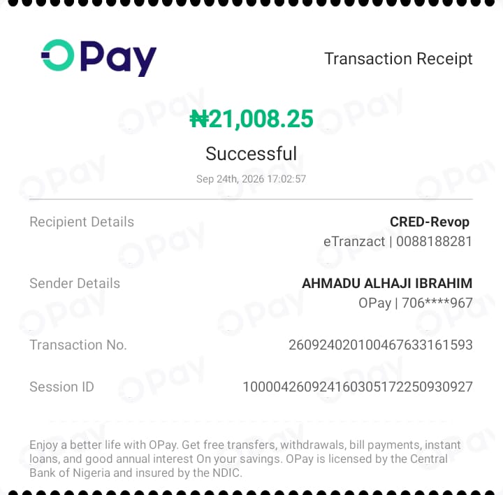 Ahmedshipo01's tweet photo. @eTranzactPLC Dear
@OPay_NG
@OPaySupport
@OPayNigeria
@cenbank
@officialEFCC 
i'm briging this to your NOTICE that REVOP/eTranzact Institution is been #RECEIVING our money from various GOVERNMENT INSTITUTION without delivery its Obligatory as aPayment Gateway. I made a payment for #NECOTOKEN https://t.co/8Z90WM3p2Q
