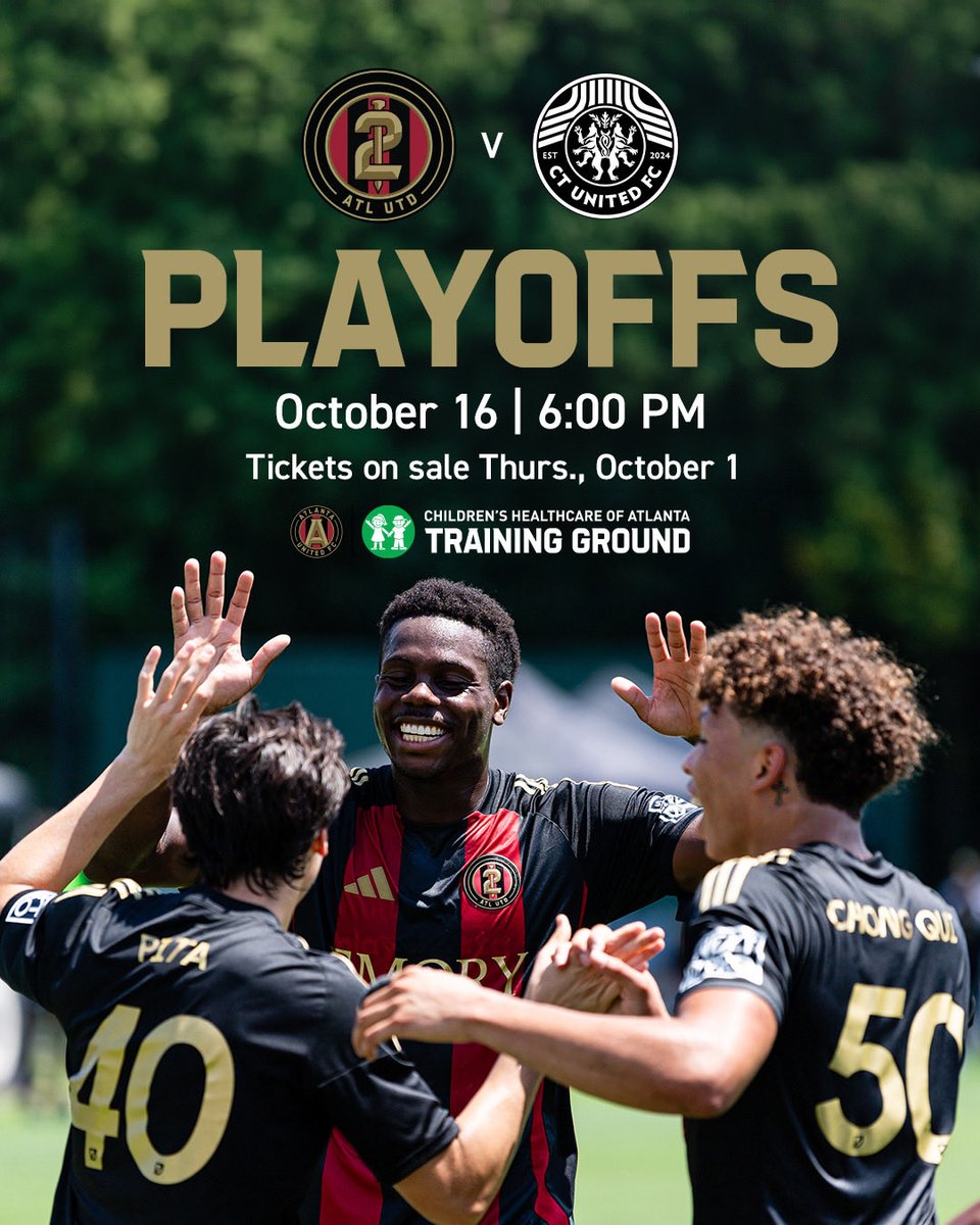 atlutd2's tweet photo. Our first ever playoff game. Let’s keep making history 😤

Tickets will go on sale Oct 1. https://t.co/oDAAfFJB4i