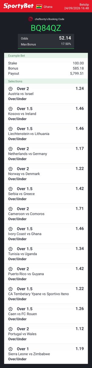 _Bonty_Official's tweet photo. 50 odds for tonight 🎉🎉 BQ84QZ https://t.co/RIN6IGQlRu