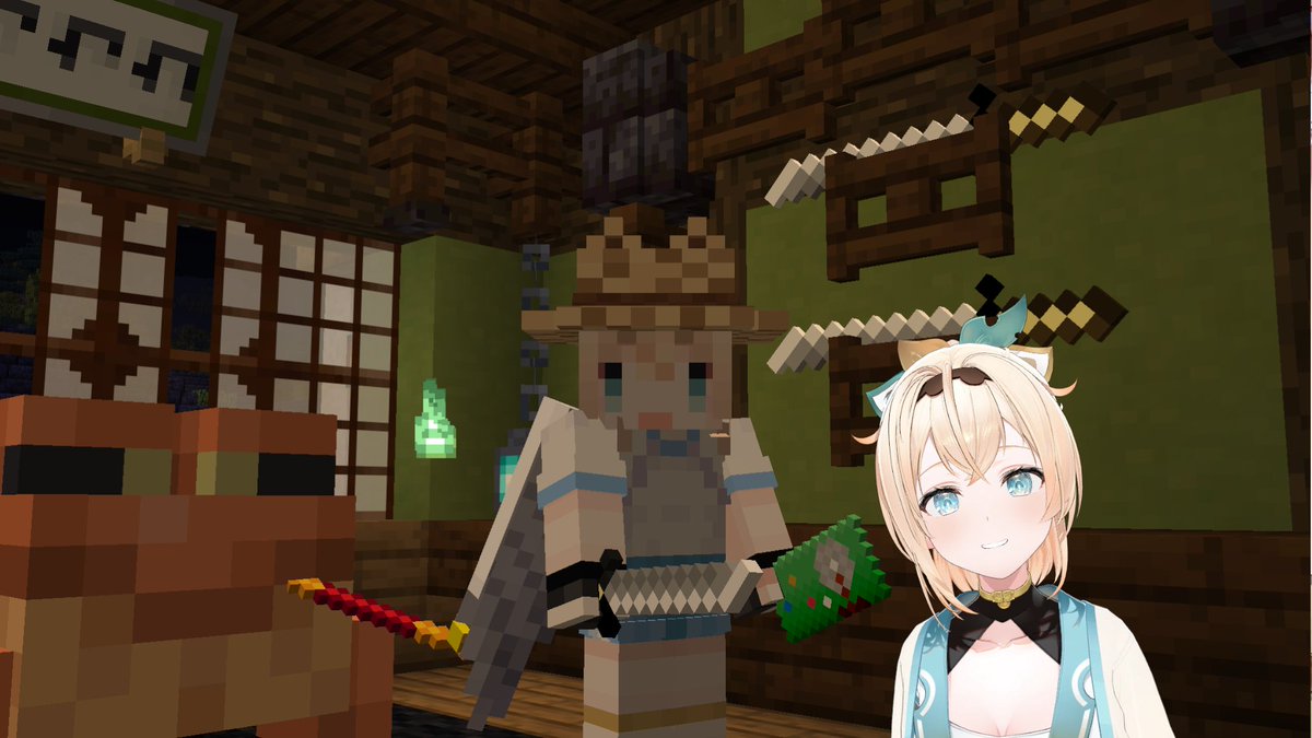 kazamairohach's tweet photo. 刀げっとだぜ✌

#マイクラ肝試し2026 https://t.co/PXwhWz7yG3