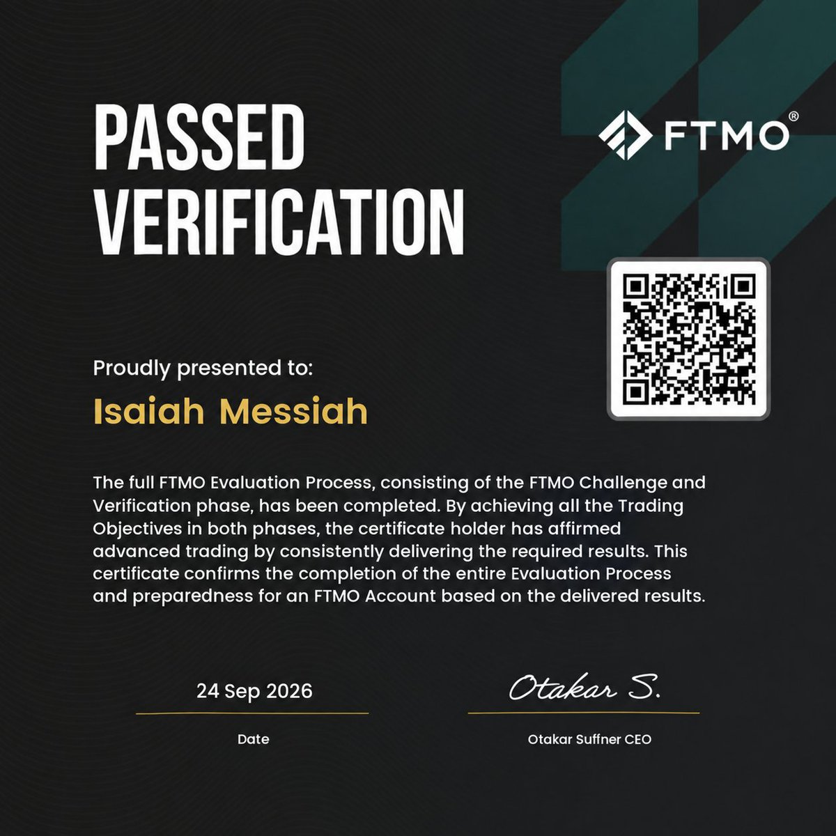 migmaxtip0's tweet photo. 100k Funded acc w/@FTMO_com 🎉😌

Just finished my verification and logs received, @FTMO_com are you ready?😤

Tg: https://t.co/TZhIkhIDxe https://t.co/P8JLZQkYXC
